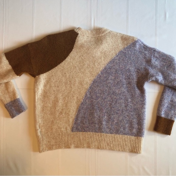 Madewell Cedarbrook Colorblock Pullover Wool Blend Crew Neck Sweater Size S - Picture 2 of 6
